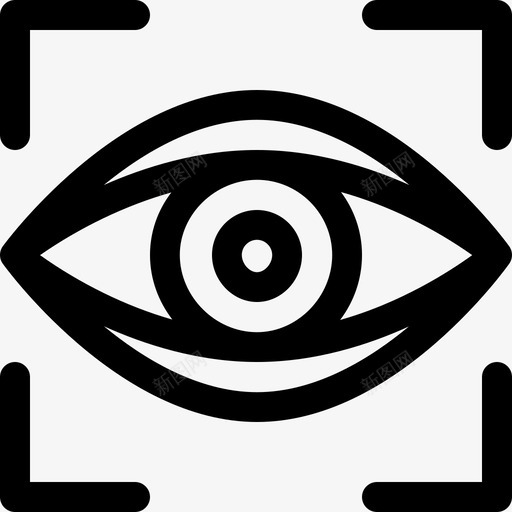 眼睛扫描犯罪调查10直线型图标svg_新图网 https://ixintu.com 犯罪调查10 直线型 眼睛扫描
