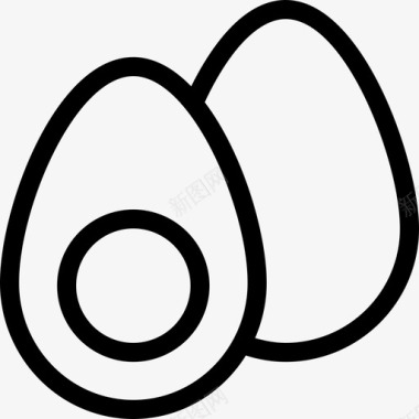 鸡蛋有机食品4直系图标图标