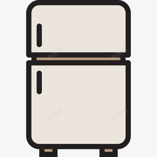 冰箱家具和家用14线性颜色图标svg_新图网 https://ixintu.com 冰箱 家具和家用14 线性颜色