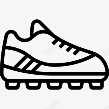 跑鞋美式足球5直线型图标图标