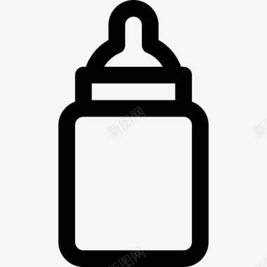 婴儿奶瓶饮料4线性图标图标