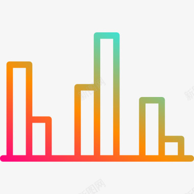 柱状图图表和图表13线性梯度图标图标