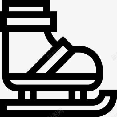 溜冰鞋冬装3直线型图标图标