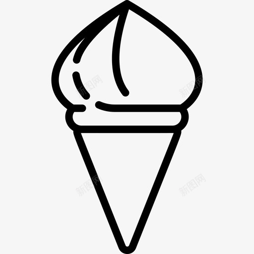 冰淇淋食品甜点3线性图标svg_新图网 https://ixintu.com 冰淇淋 线性 食品甜点3