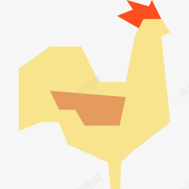 鸡肉动物和食物3平的图标图标