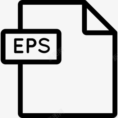 Eps文件和文件3线性图标图标