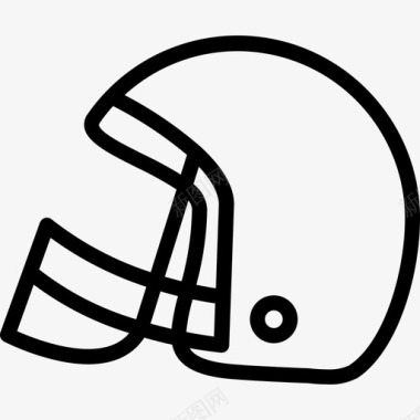 美式足球头盔2直线型图标图标