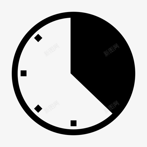 时钟钟面小时图标svg_新图网 https://ixintu.com 小时 手表 时钟 时间 计时器 钟面