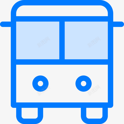 公共汽车7号车厢蓝色图标svg_新图网 https://ixintu.com 7号车厢 公共汽车 蓝色