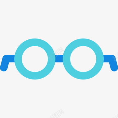 眼镜家用元素4线性蓝色图标图标