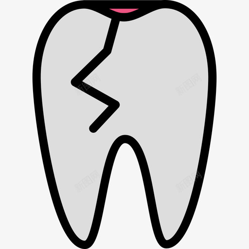 断牙牙齿6线状颜色图标svg_新图网 https://ixintu.com 断牙 牙齿6 线状颜色