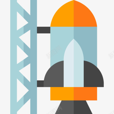 火箭飞船发射太空80平的图标图标