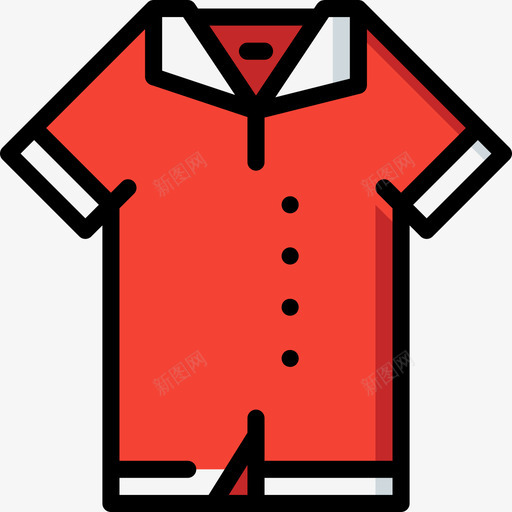 衬衫夏装2线性颜色图标svg_新图网 https://ixintu.com 夏装2 线性颜色 衬衫