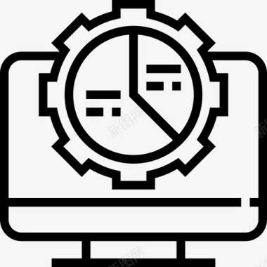 分析营销策略线性图标图标