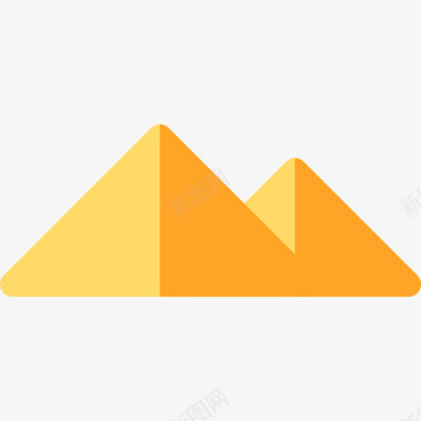 金字塔沙漠10平坦图标图标