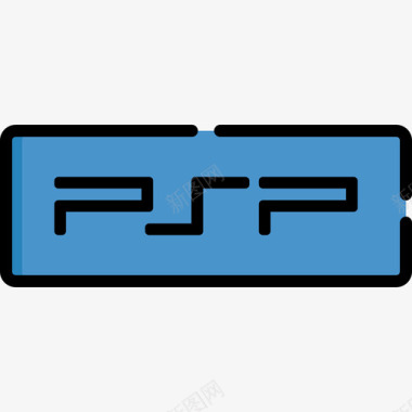 Psp电子游戏logo2线性颜色图标图标