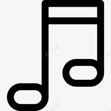 Quaver音乐和声音3线性图标图标