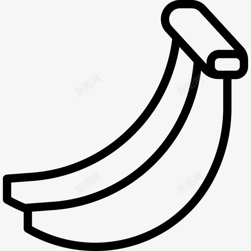 香蕉水果和蔬菜11直生图标svg_新图网 https://ixintu.com 水果和蔬菜11 直生 香蕉