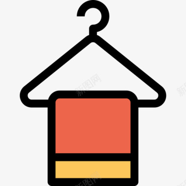 毛巾美容和spa6直线颜色橙色图标图标