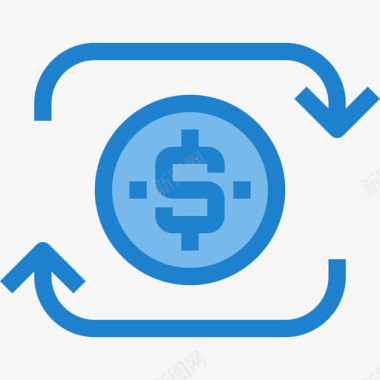 Exchange金融8蓝色图标图标