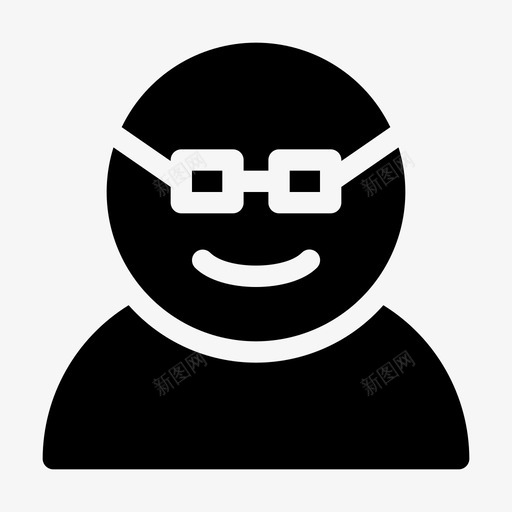 怪胎眼镜书呆子图标svg_新图网 https://ixintu.com 书呆子 学生 怪胎 眼镜 程序员