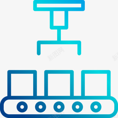 输送机物流和运输线性坡度图标图标
