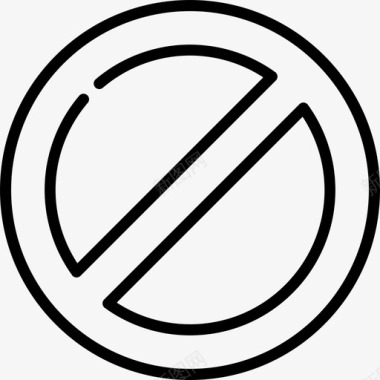 禁止符号22直线图标图标