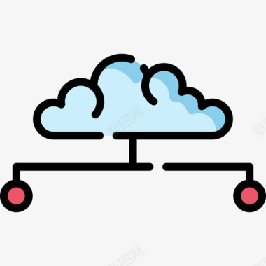云服务器数据库服务器7线颜色图标图标
