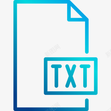 Txt文件和文件夹6线性渐变图标图标