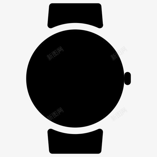 智能手表闹钟时钟图标svg_新图网 https://ixintu.com 时钟 时间 智能手表 智能设备实心图标 闹钟