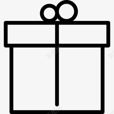 礼品购物和电子商务3直系图标图标