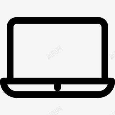 笔记本电脑媒体技术2线性图标图标