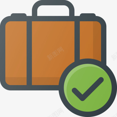 行李机场和航站楼线颜色图标图标