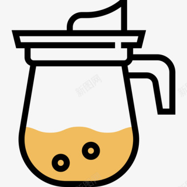 滤器咖啡19黄影图标图标