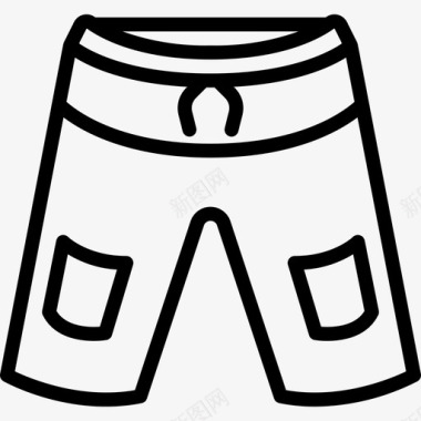短裤夏装5直线型图标图标