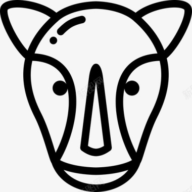 犀牛野生动物15直系图标图标