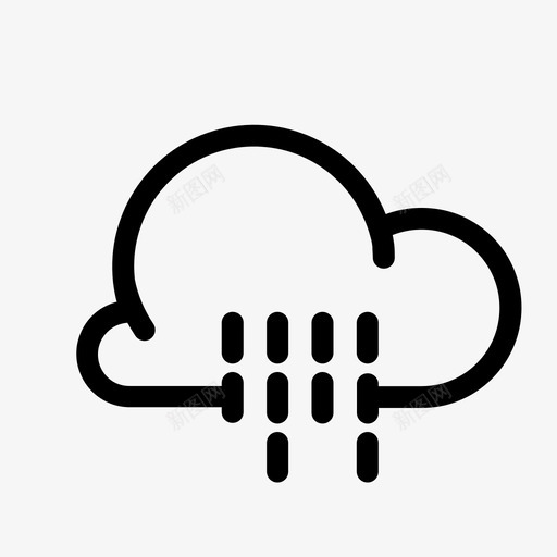 云天气预报雨图标svg_新图网 https://ixintu.com 云天气 天气云 天气图标 雨 预报 风暴
