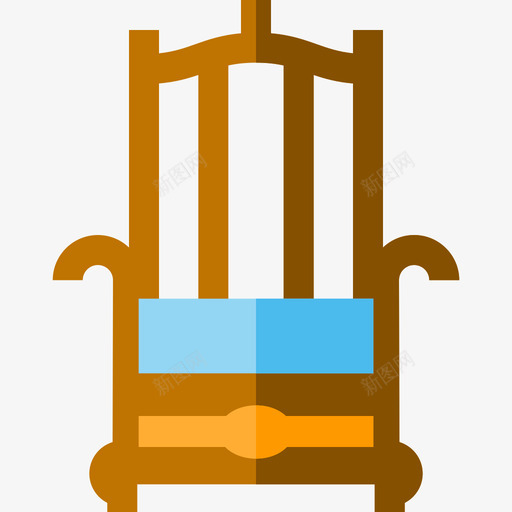 扶手椅复古装饰8扁平图标svg_新图网 https://ixintu.com 复古装饰8 扁平 扶手椅