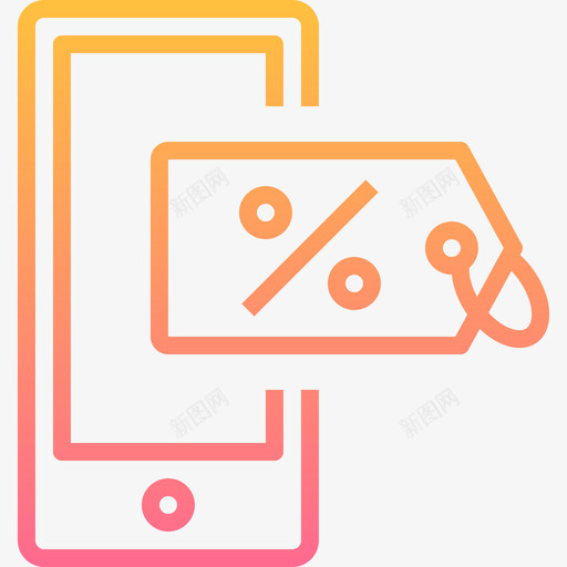 智能手机在线购物零售4线性梯度图标svg_新图网 https://ixintu.com 在线购物零售4 智能手机 线性梯度