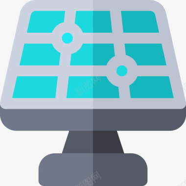 太阳能电池板工业25平板图标图标
