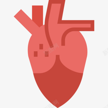 心脏医用100扁平图标图标