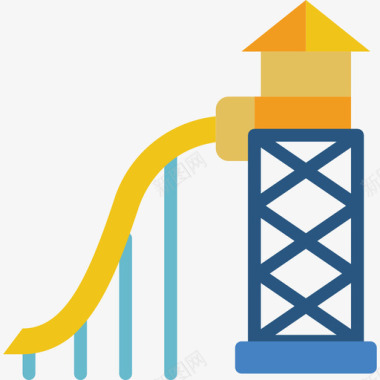 滑梯主题公园3平面图标图标
