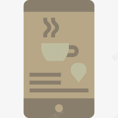 智能手机咖啡22平板图标图标