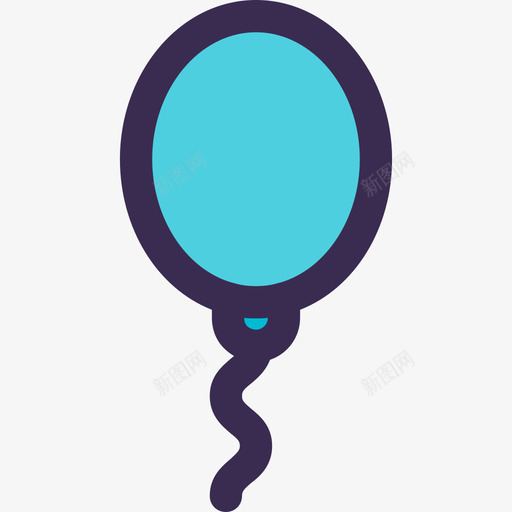 气球生日47直线颜色蓝色图标svg_新图网 https://ixintu.com 气球 生日47 直线颜色蓝色