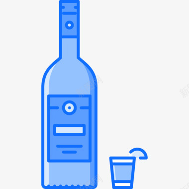 龙舌兰酒18号酒吧蓝色图标图标