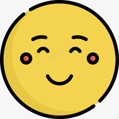 快乐whatsapp笑脸2线性颜色图标图标