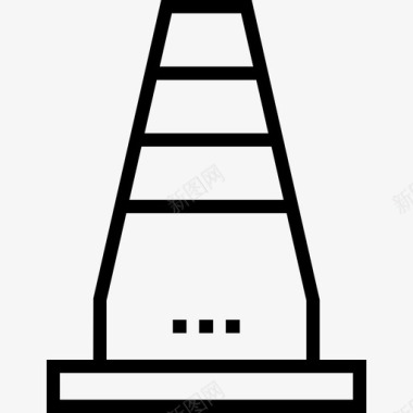 直线圆锥工具和结构图标图标