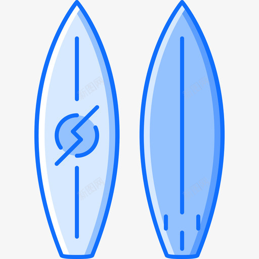 冲浪板运动装备7蓝色图标svg_新图网 https://ixintu.com 冲浪板 蓝色 运动装备7