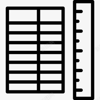 直尺办公文具3直线型图标图标