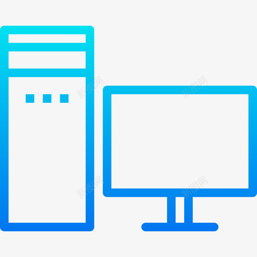 桌面通讯互联网2渐变图标svg_新图网 https://ixintu.com 桌面 渐变 通讯互联网2